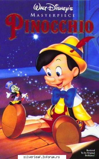 disney's pinocchio (1940) 

inventor gepetto creates a wooden marionette called pinocchio. his wish